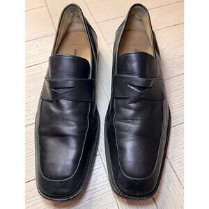 Johnston & Murphy men's sheepskin leather classic penny loafer. Black. Sz 11.5